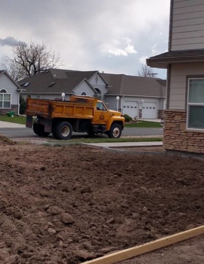 backyard of a house during excavation